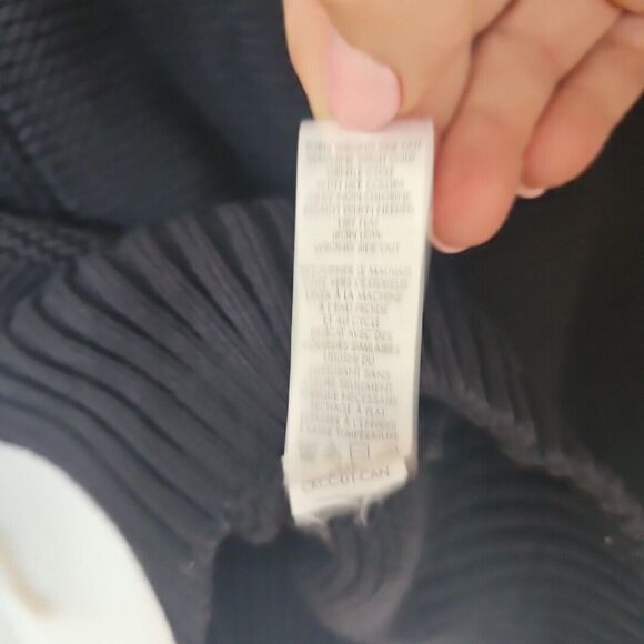 Calvin Klein 1/4 Zip Mens Navy Faux Suede Accents Pullover Cotton Blend XL Prep - Picture 10 of 10